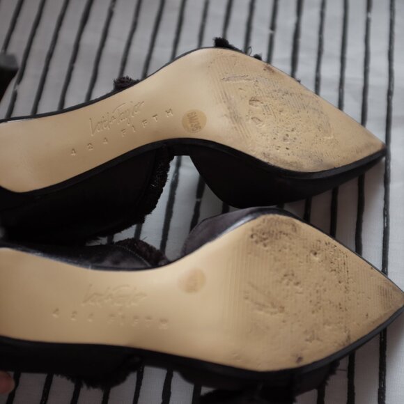 Lord & Taylor Vale Satin Pump Heels Fringe Trim D’Orsay - Picture 8 of 13